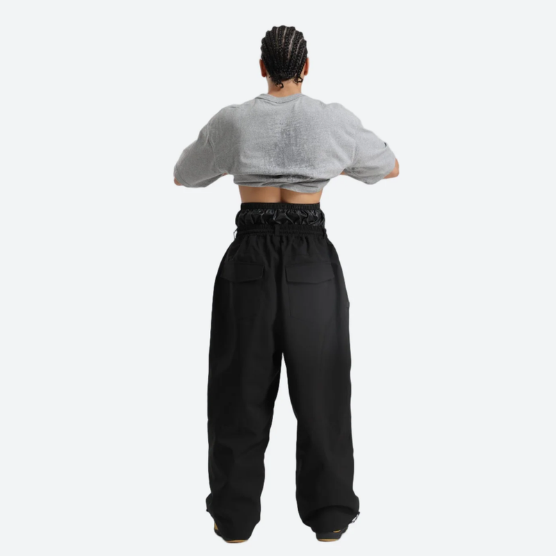 Men's waterproof 2L snow jacket and pants - black snow pants, for cold-weather winter sports
