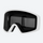 Aurora white cylindrical ski goggles with mirror lens - white frame black cylindrical ski goggles, product view