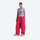 Women's breathable ski jacket set - lavender base layer top with rose red snow pants, for cold-weather winter sports