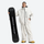 Unisex snowboard jacket and pants set - white jacket with white pants, for powder days and winter commute