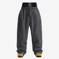 
                  
                    Men's waterproof 2L snow jacket and pants - gray snow pants, flat lay front view, for powder days and winter commute
                  
                