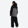 Women's breathable 2-layer snowboard jacket and pants - black and gray colorblock jacket with black pants