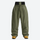 Men's waterproof 2L snow jacket and pants - olive green snow pants, flat lay front view, for skiing and snowboarding