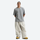 Men's breathable 2L snowboard jacket and pants - cream snow pants, on-model front view, for resort and street wear