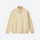 Breathable warm fleece pullover with half zip - cream boxfleece half-zip sweatshirt, for layering in cold weather