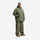 Men's breathable ski jacket with wide-leg pants - olive green jacket with olive pants, for resort and street wear