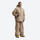 Men's 2-layer snowboard anorak and wide-leg pants - tan jacket with tan pants, for resort and street wear