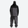 Men's breathable 2-layer snowboard jacket and pants - black and gray colorblock jacket with gray pants