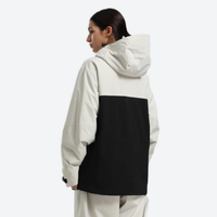 
                  
                    Women's waterproof 2L snow jacket and pants - cream and black colorblock, for cold-weather winter sports
                  
                