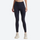 Women's soft merino wool baselayer pants for cold days - navy dot merino wool base layer leggings, front standing view