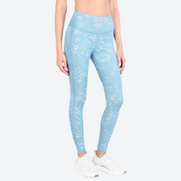 
                  
                    Women's breathable pure merino wool bottoms - light blue print merino wool base layer leggings, for yoga and outdoor workouts
                  
                