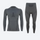 Merino wool compression base layer suit - gray merino compression base layer suit, for cold-weather training