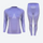 Warm merino wool baselayer suit for snow sports - lavender merino compression base layer suit, for layering under ski wear