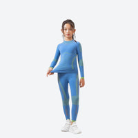 
                  
                    Kids quick-dry baselayer suit for sports - blue kids compression base layer suit, for kids sports and training
                  
                