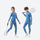 Kids compression base layer suit - blue kids compression base layer suit, for snow play and winter commute