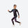 Kids compression base layer suit - black purple kids compression base layer suit, for kids skiing and snowboarding