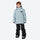 Kids waterproof 2L snow jacket and pants set - light blue kids jacket with black pants, for cold-weather winter sports