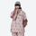 Women's breathable rabbit print ski jacket set - pink brown rabbit print jacket, for skiing and snowboarding