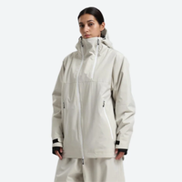 
                  
                    Women's breathable 2-layer snowboard jacket and pants - cream, for cold-weather winter sports
                  
                