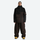 Men's colorblock ski pullover set - black and coffee brown colorblock jacket with coffee pants, on-model full-body front view