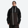 Women's colorblock ski jacket set - black and coffee brown colorblock, on-model front view, for cold-weather winter sports