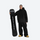 Men's 2-layer snowboard jacket and pants set - black jacket with black pants, for cold-weather winter sports