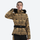 Women's slim fit ski jacket with fur collar - gold paisley slim fit ski jacket with fur collar, for snow sports weekends