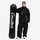 Women's breathable ski jacket with chest zip pockets - black jacket with black pants, for cold-weather winter sports