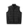 Compact ultralight down vest jacket series - black ultralight down vest, front product view, for camping and outdoor weekends