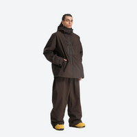 
                  
                    Men's 2-layer snowboard jacket and wide-leg pants - coffee brown jacket with coffee pants, for powder days and winter commute
                  
                