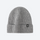 Cuffed wool beanie in many colors - gray wool snow beanie, front product view, for skiing and snowboarding