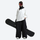 Men's adjustable snowboard cargo pants with gaiters - black cargo snow pants with white top, for powder and piste riding