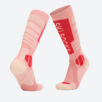 
                  
                    Cushioned compression ski socks for snow sports - merino ski socks with SKI SOCKS print, for winter snow sports
                  
                