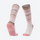 Cushioned compression ski socks for snow sports - striped merino ski socks, for hiking and trail walking