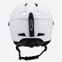 
                  
                    Lightweight ski helmet with integrated goggle look - matte white snow helmet with mirror goggles, for skiing and snowboarding
                  
                