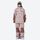 Women's waterproof 2L snow jacket and pants - pink brown rabbit print jacket with matching pants, for resort and street wear