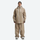 Women's breathable 2-layer snowboard jacket and pants - tan jacket with tan pants, for cold-weather winter sports