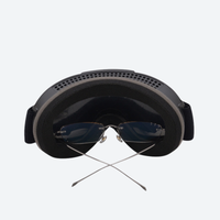 
                  
                    Anti-fog spherical ski goggles - black frame interior over eyeglasses, OTG fit top view, for winter sports in any weather
                  
                
