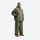 Men's breathable ski pullover set - olive green jacket with olive pants, for powder days and winter commute