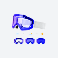 
                  
                    Aurora white cylindrical ski goggles with mirror lens - purple frame cylindrical ski goggles, for resort ski days
                  
                