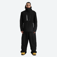 
                  
                    Men's waterproof 2L snow jacket and pants - black jacket with black pants, for resort and street wear
                  
                