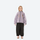 Kids breathable snowboard jacket and bib pants set - lavender jacket with black pants, for cold-weather winter outdoor fun