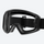 Snow goggles with quick adjust strap buckle - black frame cylindrical ski goggles, open frame strap view, for resort ski days