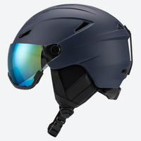 
                  
                    Snow helmet for skiing and snowboarding - matte navy snow helmet with mirror goggles, for winter mountain trips
                  
                