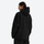 Women's 2-layer snowboard jacket and pants - black jacket, on-model back view, for powder days and winter commute