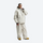 Men's waterproof 2L anorak snow jacket and pants - cream jacket with cream pants, for cold-weather winter sports