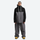 Men's waterproof 2L pullover snow jacket and pants - black and gray colorblock, for skiing and snowboarding