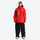 Women's waterproof 2L snow jacket and pants - red jacket with black pants, for skiing and snowboarding