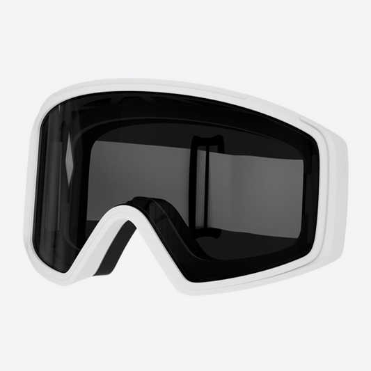 Cylindrical ski goggles with anti-fog UV lens - white frame cylindrical ski goggles, for winter mountain trips