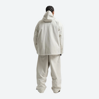 
                  
                    Men's breathable ski jacket with chest zip pockets - white jacket with white pants, for cold-weather winter sports
                  
                